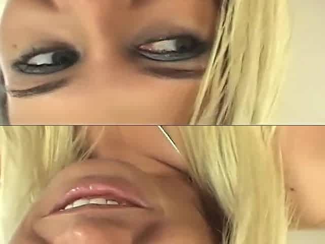 POV - Trio with blond and ebony gal