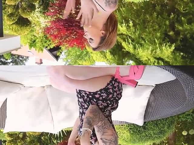 Redhead Bimbo By The Pool Indulge Yourself With A Masturbation And Sex