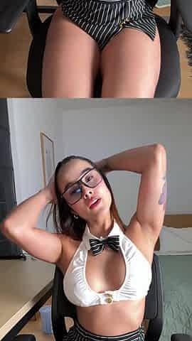 Hot Secretary Masturbates in the Office