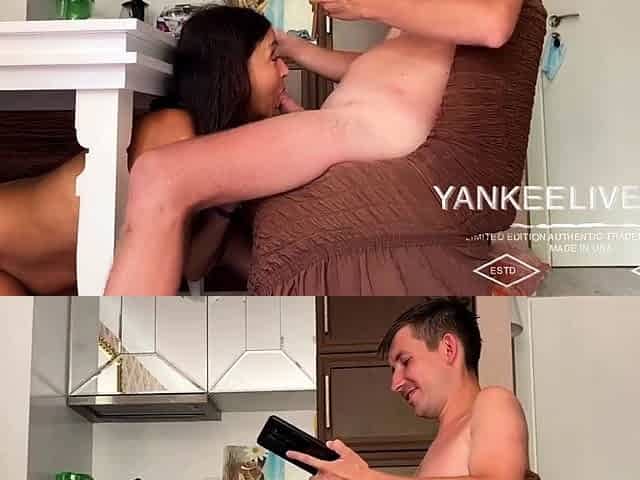 Cheating MILF Gives Blowjob While I'm On The Phone With My G