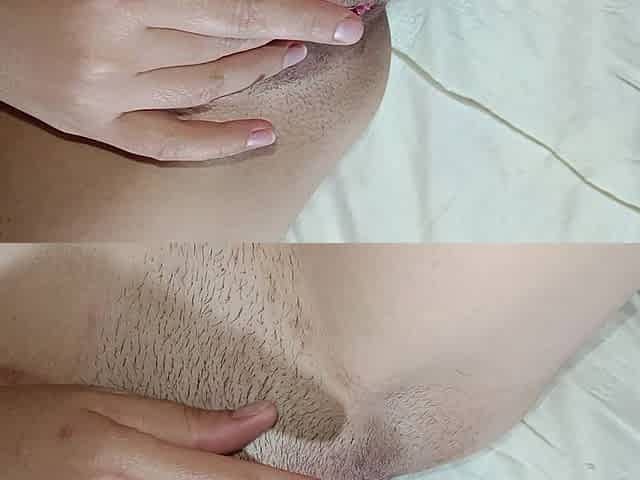 Rubbing My Lips and Clit Close-up