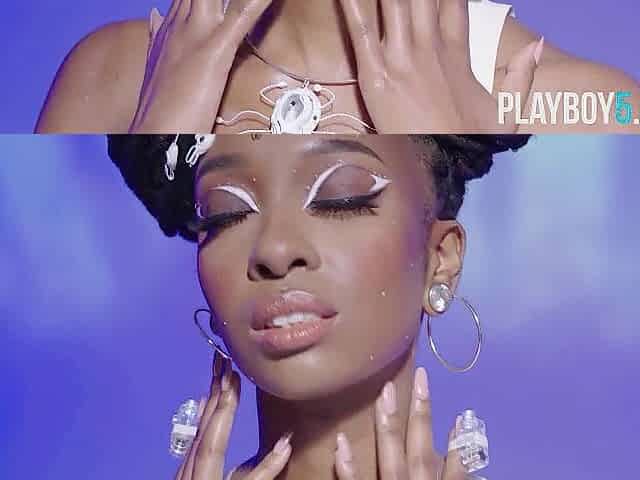 Large ass black teen exposes her curvy in nature's garb body for Playboy