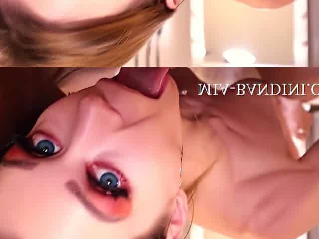 Babe Ruins Huge Orgasm. Blowjob, Foreskin Play With Mia Bandini