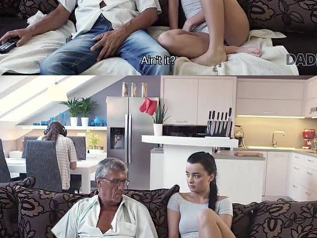 DADDY4K. Grey-haired old man with glasses fucks beautiful...