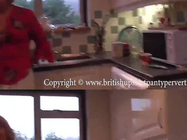 British Rosemary does butt to throat in her kitchen.