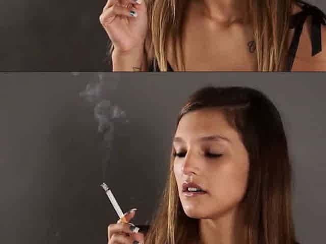 Danielle smoking nice nails