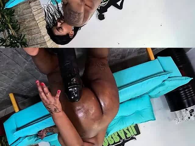 Interracial White BBW and Huge Cock