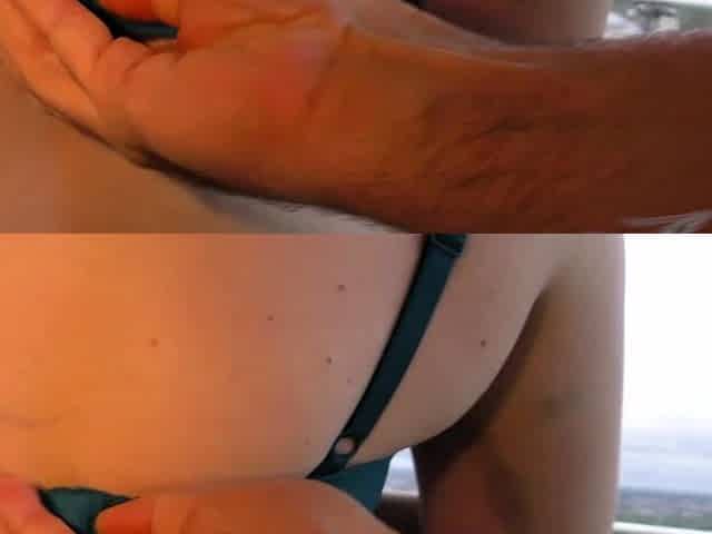 Beautiful Blonde Teen Getting Her Pink Pussy Dildo Blasted