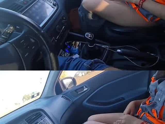 having sex in the car with civil engineer Nataly nymphomaniac and hawt