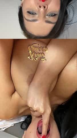 Kira Queen Licks Her Tits and Nipples Just Thinking About Your Cock!