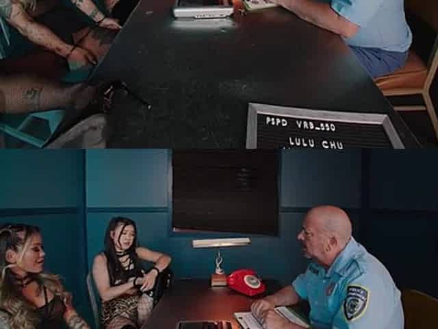 VR Bangers: Concupiscent Asians Bang Hard With A Police Officer In Prison Foursome pt.1