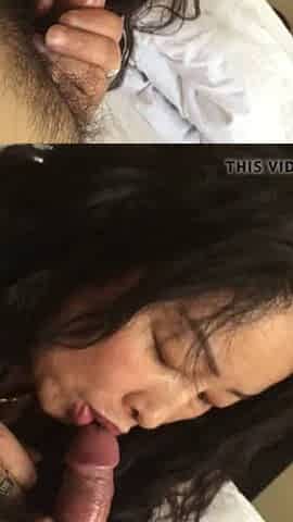 Mature Asian Chinese Step Mom Takes a Load on her Face