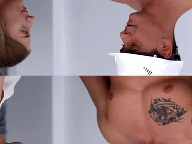 Two strong guys would rather fuck a tattooed beauty