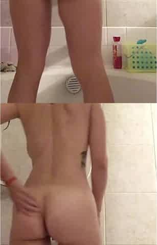 Shower time play with glass vibrator. 1st time w/ it in the shower! So pleasure!!