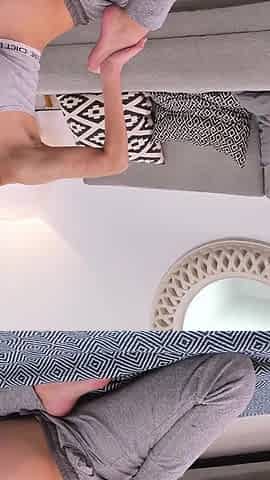 Big Preggo Belly MILF Stretching Her Flexi Body