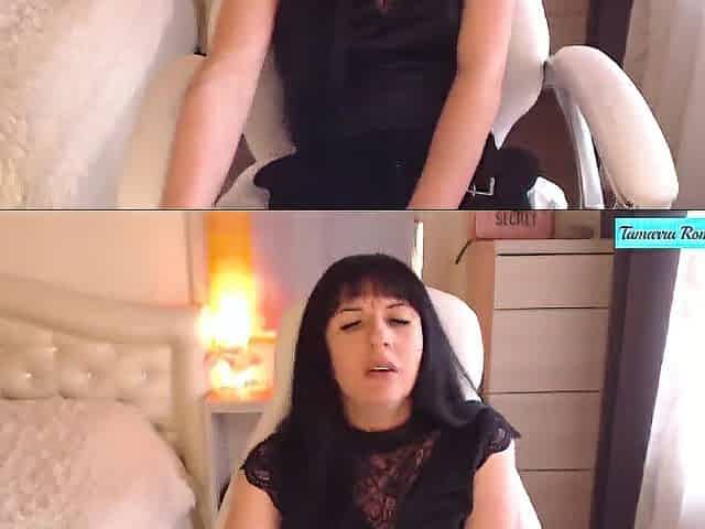 Tamarra Roman Black HotPants Striptease Clit Caresses Pussy Fingerin' 06-16-2020