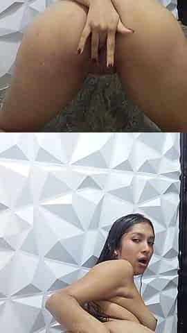 Sensual Shower Time With A Petite Brunette Latina