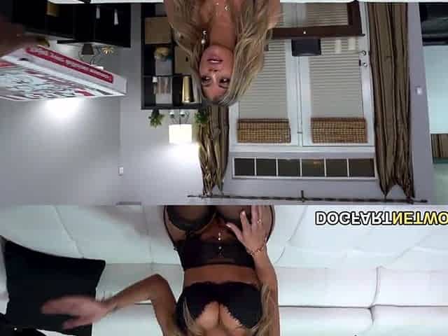 Kayla Kayden Craves double penetration With Pizza Delivery Stud's BBC