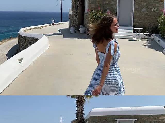 Greece Vacation of skinny teen Natalia