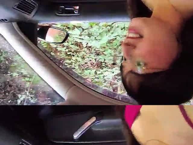 It was supposed to be just a ride, but that babe got truly turned on when that babe got in the car.