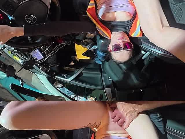 Construction Girl Creampied in the Car Pt2