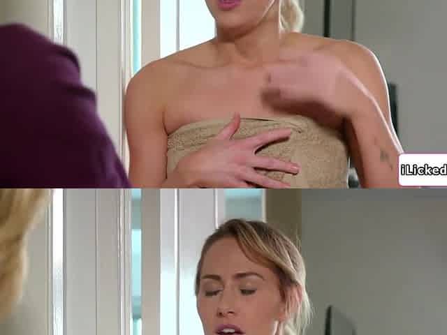 Big tits lesbian milf pussy licking stepsons petite wife