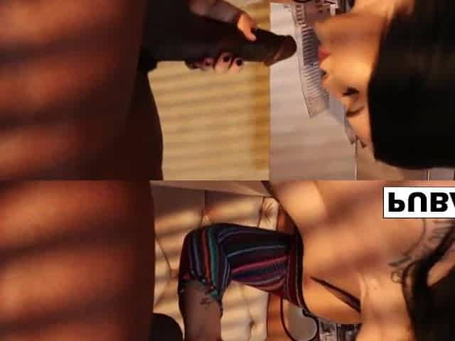 Hawt sweetheart likes ebony wang