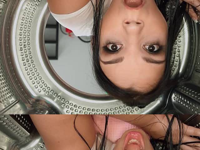 Chubby room-mate Sofia Lee gets stuck and fucked ion the butt