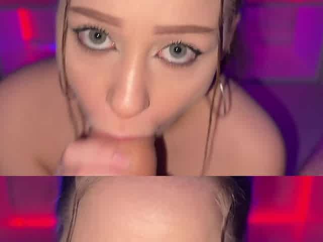 POV Blowjob: Step Sis Shows Off Deepthroat Skills