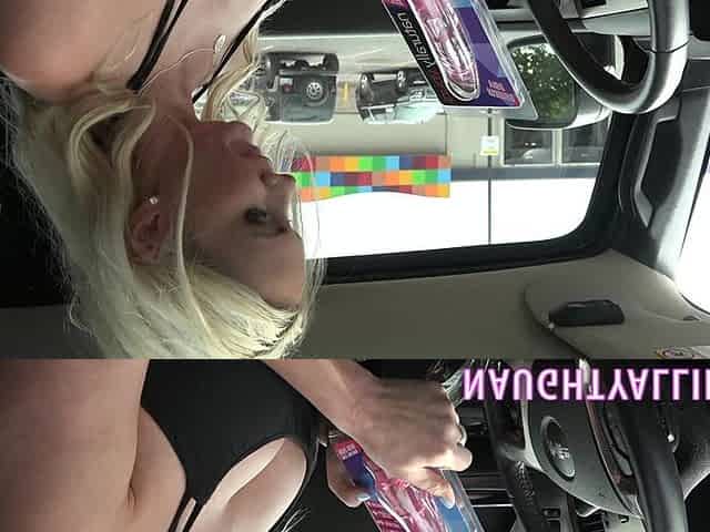 Horny Slut Wife Masturbation Outside Adult Bookstore