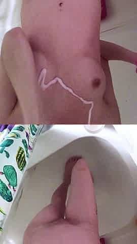 Amateur striptease and Solo masturbation