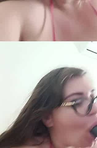 Suck Black Toy Red Bikini Oil