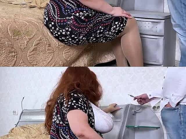 mother I'd like to fuck took a large dong in her booty
