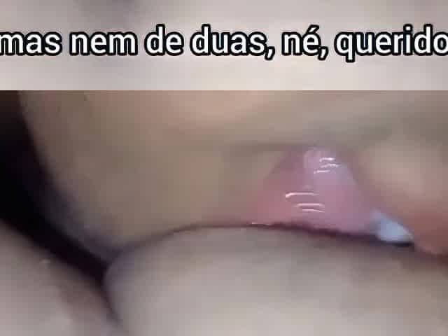 My cuckold likes to suck my vagina with one more guy's cum