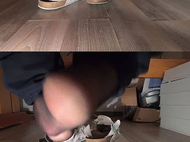 nylon shoeplay with smutty smelly stockings