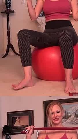 Auntjudys - Working Out with Busty Amateur MILF Amy