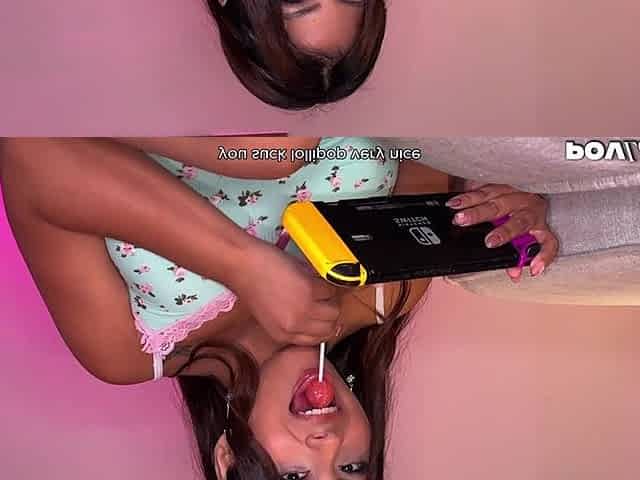 Peruvian Petite Likes to Suck the Lollipop and Ride Her Stepbrother's Cock - Povlatingirl