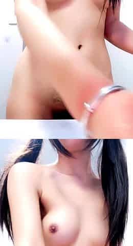 Small titted teen girl in stockings sucking Dick