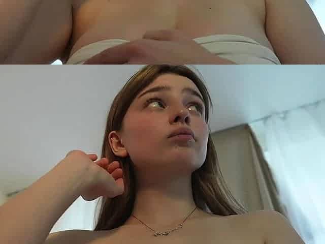 Young amateur teen in solo masturbation playing with herself