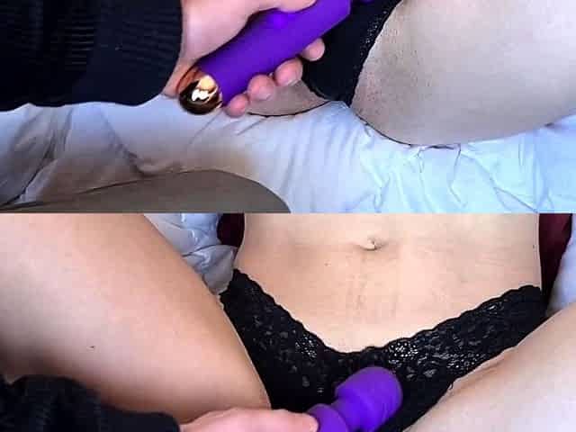 French Teen's First Magic Wand Orgasm