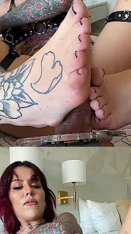 Luna Legend Gives Sexy Oiled Footjob - Mick Blue x Luna Legend