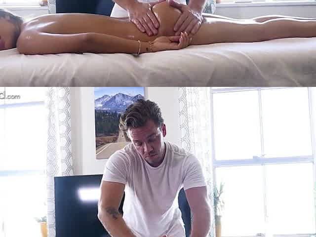 Pretty Model Uma Jolie Cheats on Her Boyfriend with the Masseur