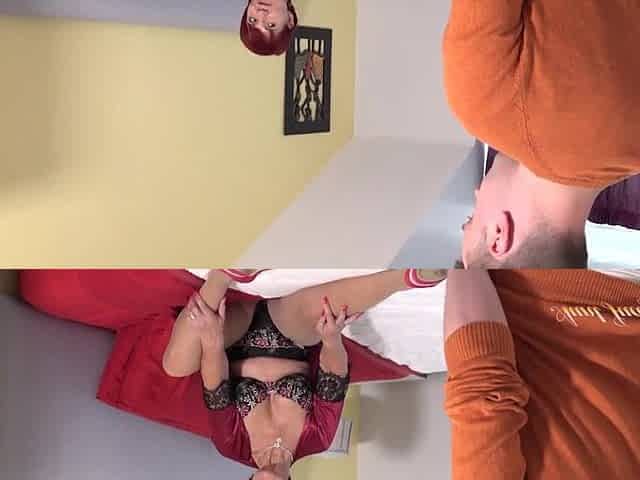 Aunt Judy's XXX - 64yo Large Tit Step-Auntie Linda catches a sneaky Step-Nephew Masturbating to Her