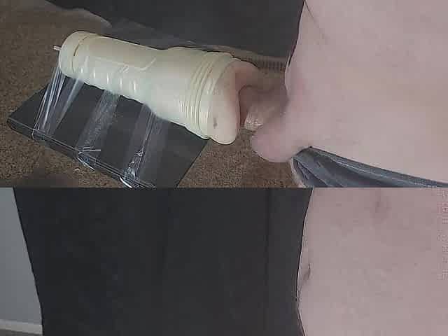 Screwing a taut anus fleshlight, groaning and orgasming!