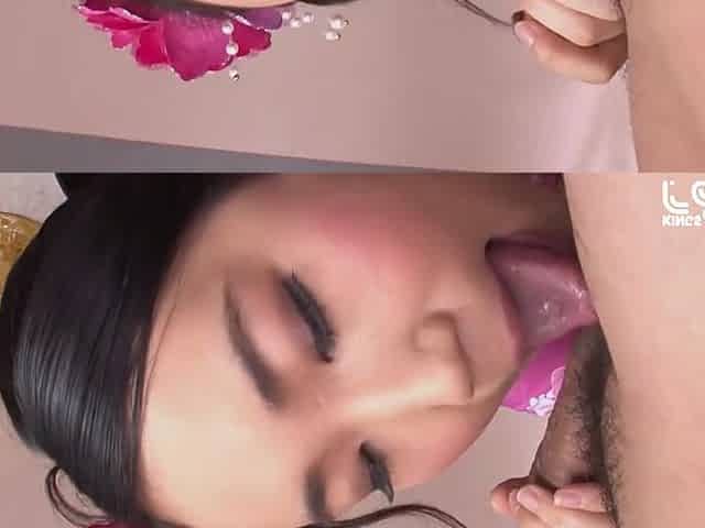 Three Japanese Babes Blow A Group Of Men With Hairy Cocks And Swallow Cum