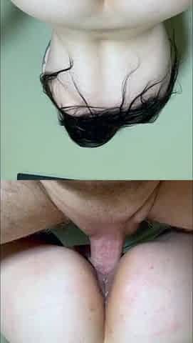 This amateur priceless cutie rides it admirable and slow