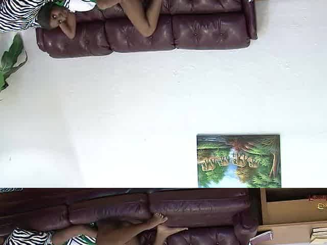 A group engaging in raunchy activity approaches a voluptuous Ebony woman to fulfill her interracial wants.