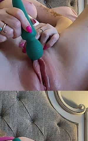 Solo female climax with pulsating snatch