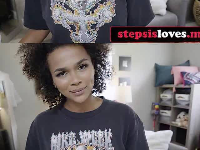 Stepbrother Sneaks In for a Wicked Black Stepsis Surprise