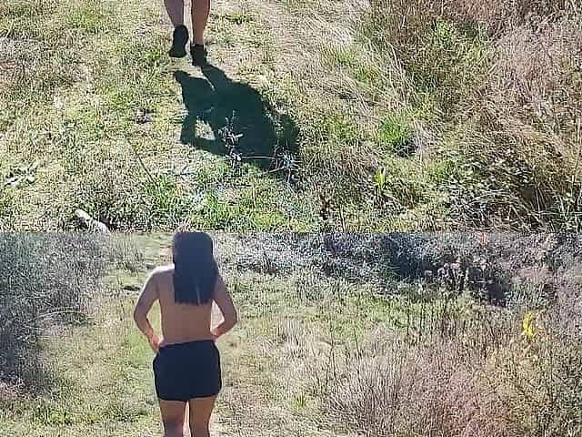 cheating with my ally's mother in the woods, outdoor public